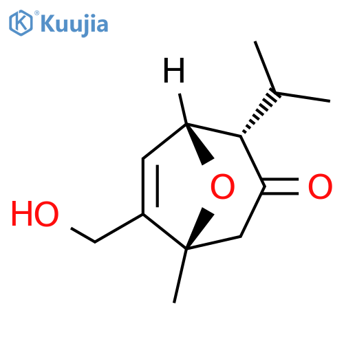 8-Oxabicyclo[3.2.1]oct-6-en-3-one, 7-(hydroxymethyl)-1-methyl-4-(1-methylethyl)-, (1R,4S,5R)-rel- structure