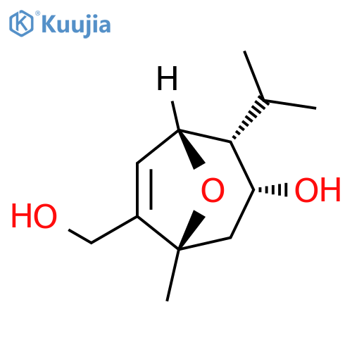 8-Oxabicyclo[3.2.1]oct-6-ene-6-methanol, 3-hydroxy-5-methyl-2-(1-methylethyl)-, (1R,2R,3R,5R)-rel- structure