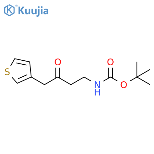 Carbamic acid, N-[3-oxo-4-(3-thienyl)butyl]-, 1,1-dimethylethyl ester structure