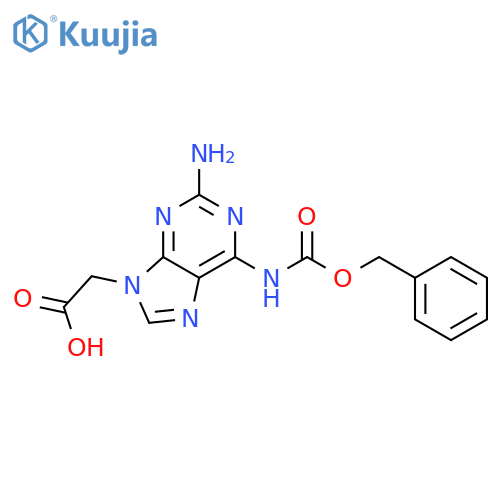 9H-Purine-9-acetic acid, 2-amino-6-[[(phenylmethoxy)carbonyl]amino]- structure