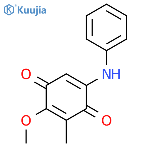 2,5-Cyclohexadiene-1,4-dione, 2-methoxy-3-methyl-5-(phenylamino)- structure