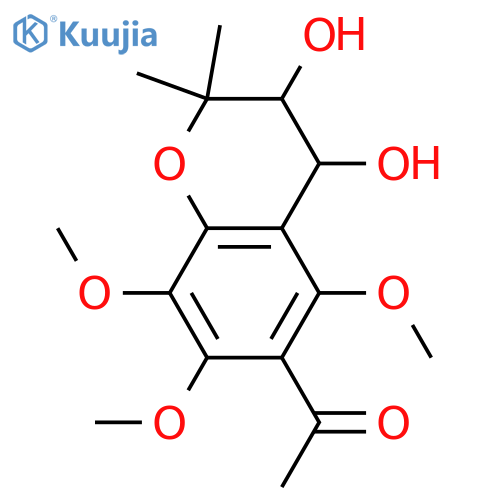 6-Acetyl-3,4,5,7,8-pentahydroxy-2,2-dimethyl-2H-1-benzopyran; (3R*,4S*)-form, 5,7,8-Tri-Me ether structure