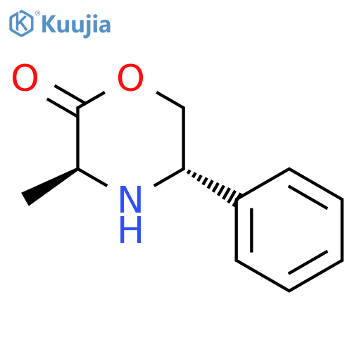 2-Morpholinone, 3-methyl-5-phenyl-, (3S-trans)- structure