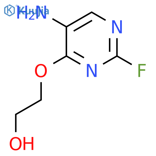 2-(5-amino-2-fluoropyrimidin-4-yl)oxyethan-1-ol structure