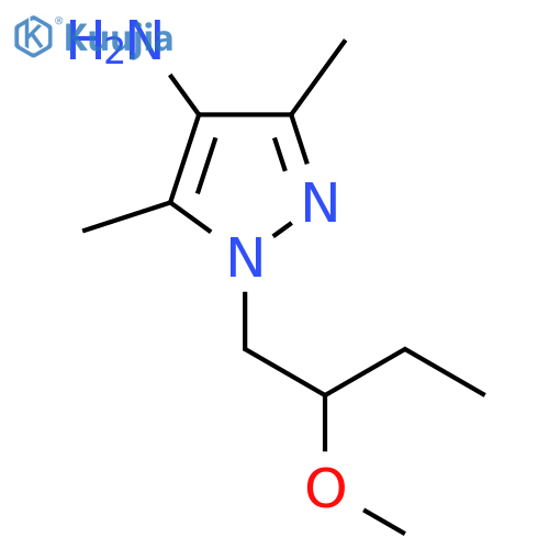 1-(2-methoxybutyl)-3,5-dimethyl-1H-pyrazol-4-amine structure
