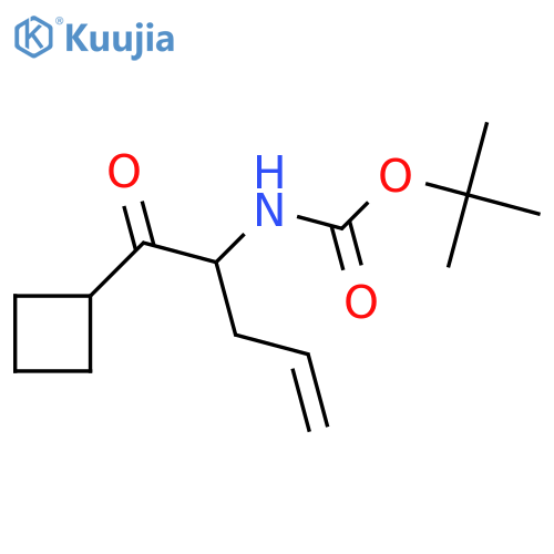 tert-butyl N-(1-cyclobutyl-1-oxopent-4-en-2-yl)carbamate structure