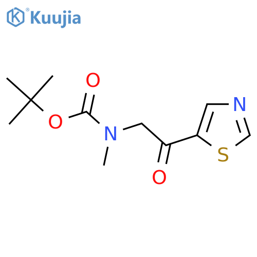 tert-butyl N-methyl-N-[2-oxo-2-(1,3-thiazol-5-yl)ethyl]carbamate structure