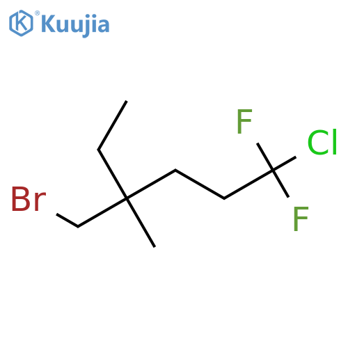 4-(Bromomethyl)-1-chloro-1,1-difluoro-4-methylhexane structure