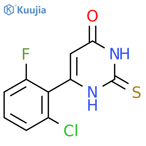 6-(2-chloro-6-fluorophenyl)-2-thioxo-2,3-dihydropyrimidin-4(1H)-one structure