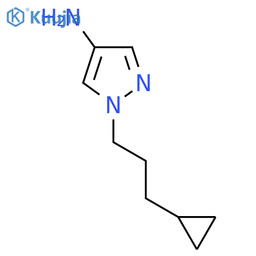 1-(3-cyclopropylpropyl)-1H-pyrazol-4-amine structure