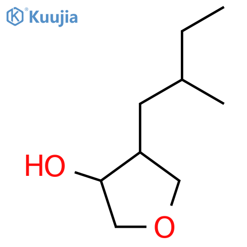 4-(2-methylbutyl)oxolan-3-ol structure