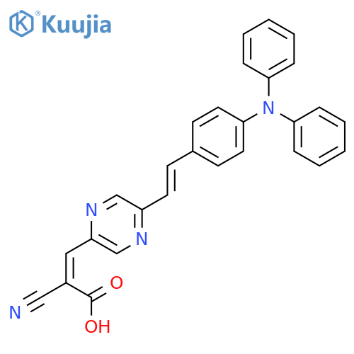 2-Propenoic acid, 2-cyano-3-[5-[2-[4-(diphenylamino)phenyl]ethenyl]-2-pyrazinyl]- structure