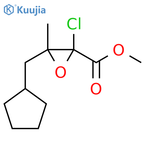 Methyl 2-chloro-3-(cyclopentylmethyl)-3-methyloxirane-2-carboxylate structure