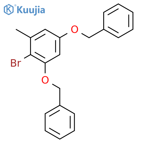 Benzene, 2-bromo-1-methyl-3,5-bis(phenylmethoxy)- structure