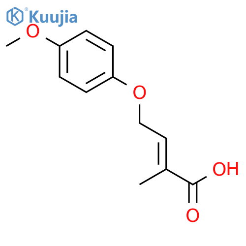 2-Butenoic acid, 4-(4-methoxyphenoxy)-2-methyl-, (E)- structure