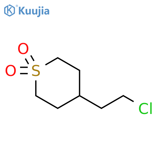 2H-Thiopyran, 4-(2-chloroethyl)tetrahydro-, 1,1-dioxide structure