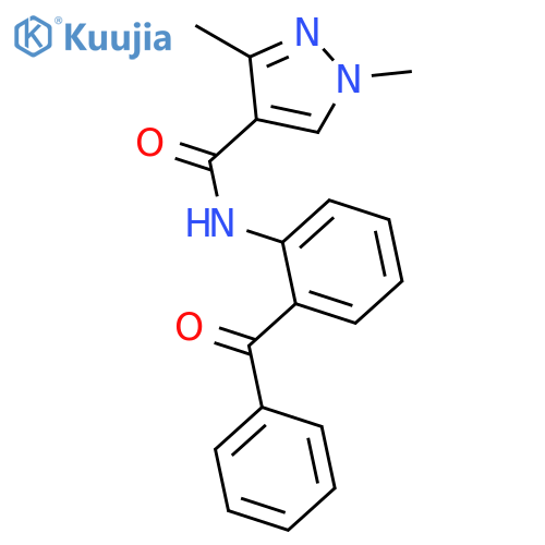 1H-Pyrazole-4-carboxamide, N-(2-benzoylphenyl)-1,3-dimethyl- structure