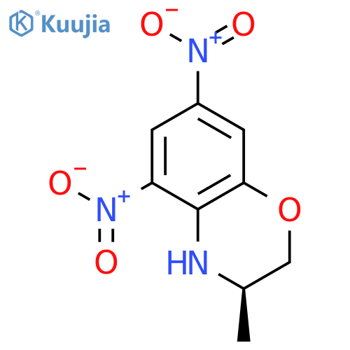 2H-1,4-Benzoxazine, 3,4-dihydro-3-methyl-5,7-dinitro-, (R)- structure