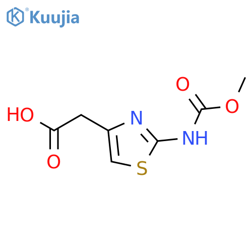 2-{2-[(methoxycarbonyl)amino]-1,3-thiazol-4-yl}acetic acid structure