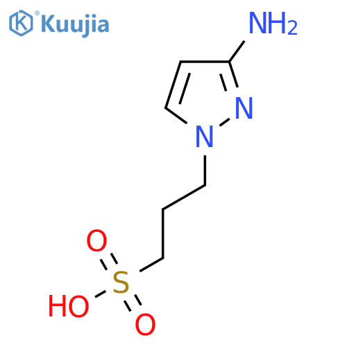 3-(3-amino-1H-pyrazol-1-yl)propane-1-sulfonic acid structure