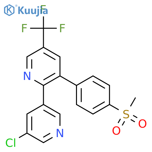 2,3'-Bipyridine, 5'-chloro-3-[4-(methylsulfonyl)phenyl]-5-(trifluoromethyl)- structure