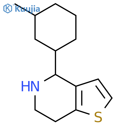 4-(3-methylcyclohexyl)-4H,5H,6H,7H-thieno3,2-cpyridine structure