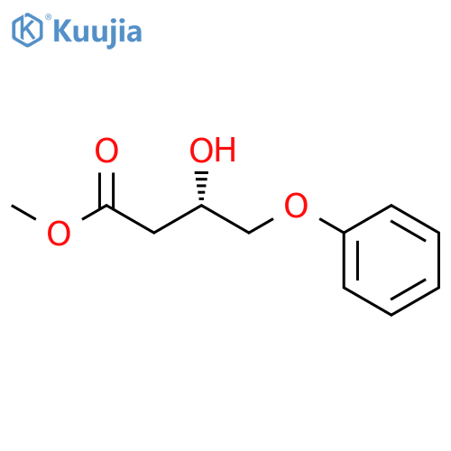 Butanoic acid, 3-hydroxy-4-phenoxy-, methyl ester, (3S)- structure