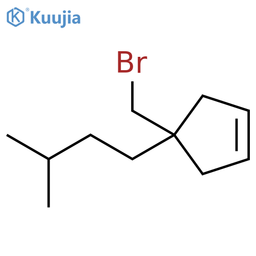 Cyclopentene, 4-(bromomethyl)-4-(3-methylbutyl)- structure