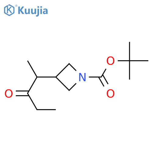 tert-butyl 3-(3-oxopentan-2-yl)azetidine-1-carboxylate structure