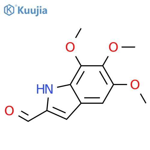 1H-Indole-2-carboxaldehyde, 5,6,7-trimethoxy- structure