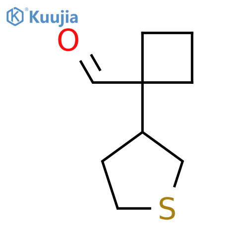 1-(thiolan-3-yl)cyclobutane-1-carbaldehyde structure