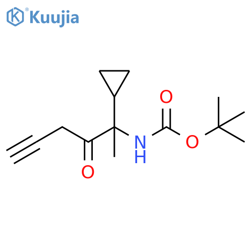 Carbamic acid, N-(1-cyclopropyl-1-methyl-2-oxo-4-pentyn-1-yl)-, 1,1-dimethylethyl ester structure
