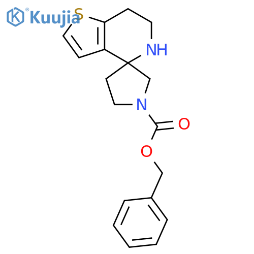 benzyl 6',7'-dihydro-5'H-spiropyrrolidine-3,4'-thieno3,2-cpyridine-1-carboxylate structure
