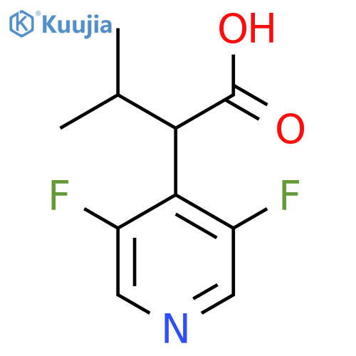 2-(3,5-difluoropyridin-4-yl)-3-methylbutanoic acid structure