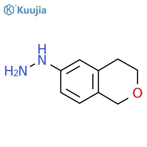 (3,4-dihydro-1H-2-benzopyran-6-yl)hydrazine structure