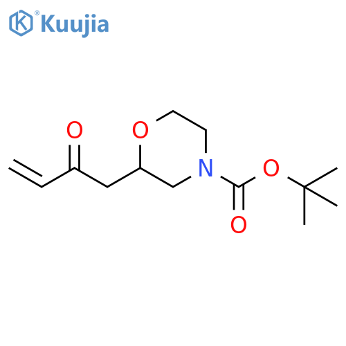 4-Morpholinecarboxylic acid, 2-(2-oxo-3-buten-1-yl)-, 1,1-dimethylethyl ester structure