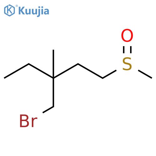 Pentane, 3-(bromomethyl)-3-methyl-1-(methylsulfinyl)- structure
