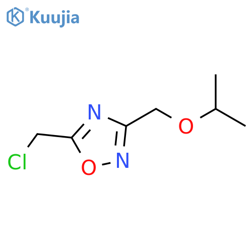 5-(chloromethyl)-3-[(propan-2-yloxy)methyl]-1,2,4-oxadiazole structure