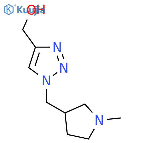 (1-((1-methylpyrrolidin-3-yl)methyl)-1H-1,2,3-triazol-4-yl)methanol structure