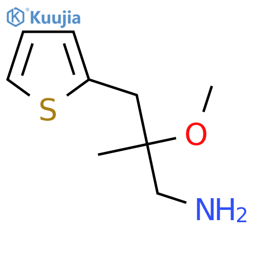 2-methoxy-2-(thiophen-2-yl)methylpropan-1-amine structure