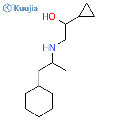 2-(1-cyclohexylpropan-2-yl)amino-1-cyclopropylethan-1-ol structure