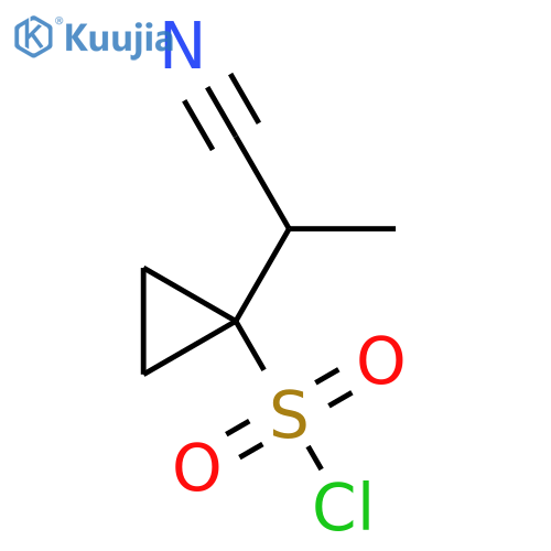 1-(1-cyanoethyl)cyclopropane-1-sulfonyl chloride structure