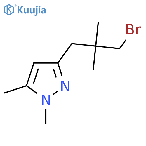3-(3-bromo-2,2-dimethylpropyl)-1,5-dimethyl-1H-pyrazole structure
