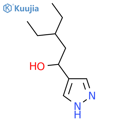 3-ethyl-1-(1H-pyrazol-4-yl)pentan-1-ol structure