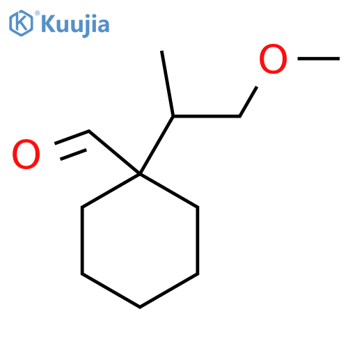 1-(1-methoxypropan-2-yl)cyclohexane-1-carbaldehyde structure
