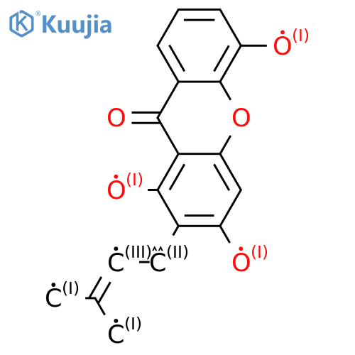 9H-Xanthen-9-one, 1,3,5-trihydroxy-2-(3-methyl-2-butenyl)- structure