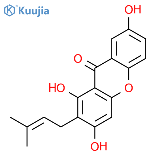 1,3,7-Trihydroxy-2-prenylxanthone structure