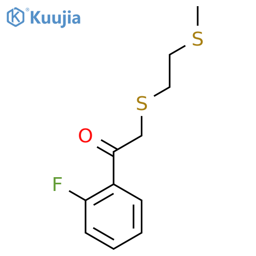 1-(2-Fluorophenyl)-2-(2-methylsulfanylethylsulfanyl)ethanone structure