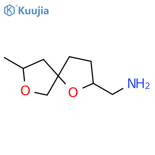 {8-methyl-1,7-dioxaspiro4.4nonan-2-yl}methanamine structure