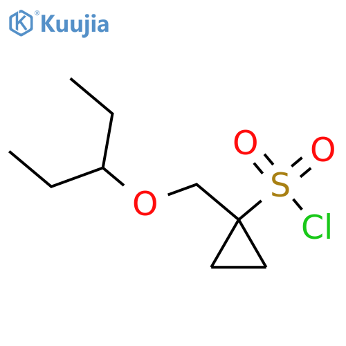 1-(pentan-3-yloxy)methylcyclopropane-1-sulfonyl chloride structure